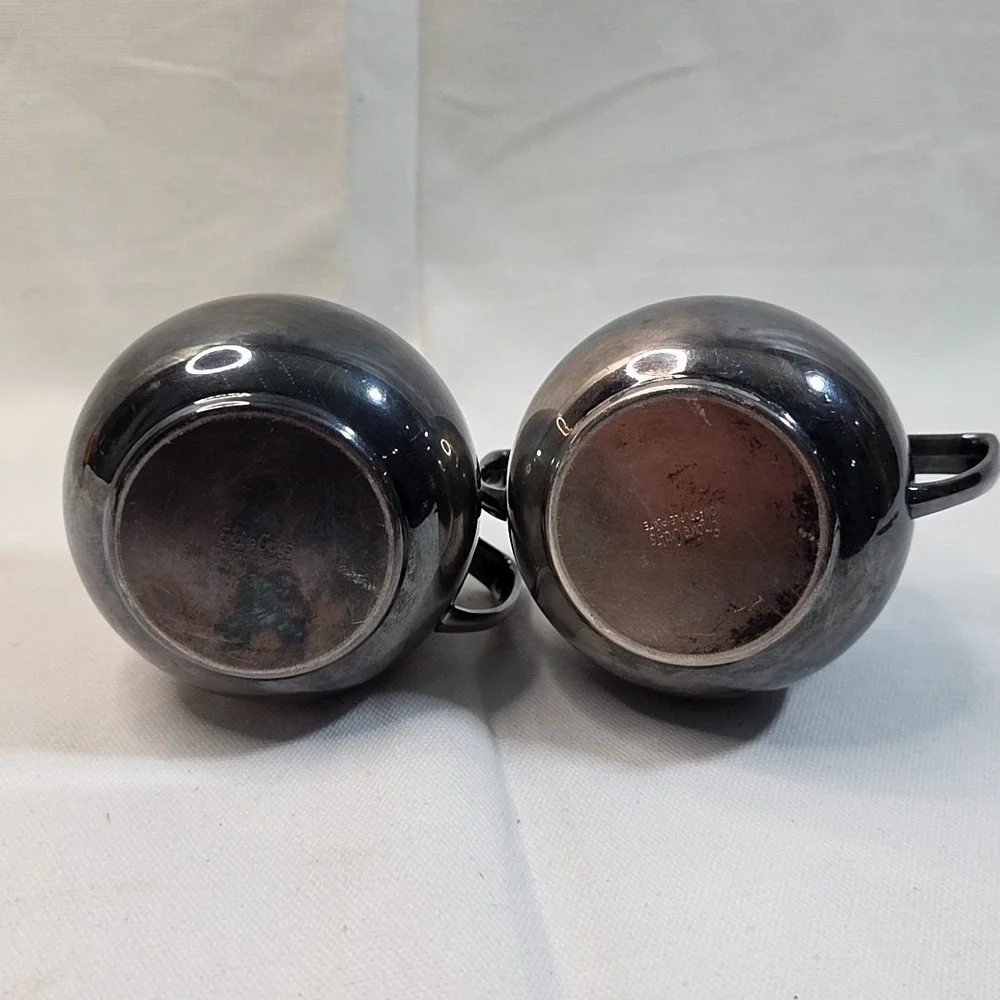 Empire Crafts Creamer And Sugar Bowl-4X SILVER PLATE-Pair